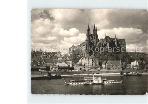 Meissen Elbe Sachsen Burgberg Dampfer