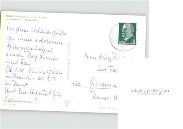 Boltenhagen Ostseebad Erholungsheim Fritz Reuter Konzertplatz – Bild 2