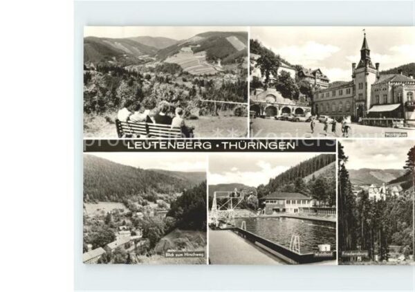 Leutenberg Thueringen Marktplatz Waldbad Friedensburg Hirschw