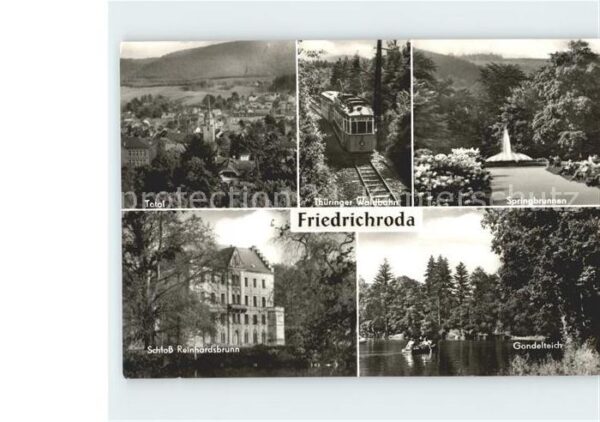 Friedrichroda Waldbahn Springbrunnen Gondelteich Schl