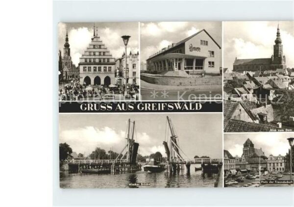 Greifswald Mecklenburg Vorpommern Rathaus Dom Platz Freundschaft Wicker B