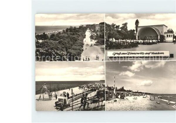 Zinnowitz Ostseebad Usedom Strand Musikpavillon Promenade Sportanl