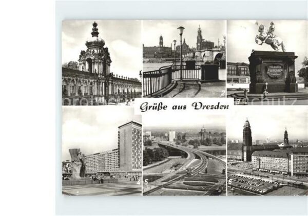 Dresden Kronentor Zwingers Terrassenufer Golden