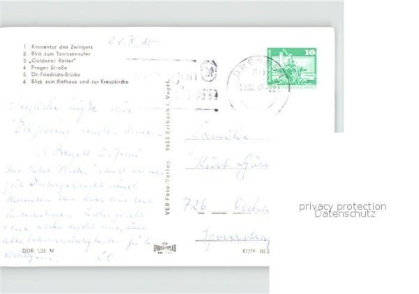 Dresden Kronentor Zwingers Terrassenufer Golden – Bild 2