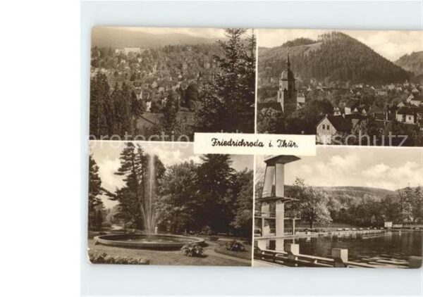 Friedrichroda Springbrunnen Schwimmbad Teilansichten