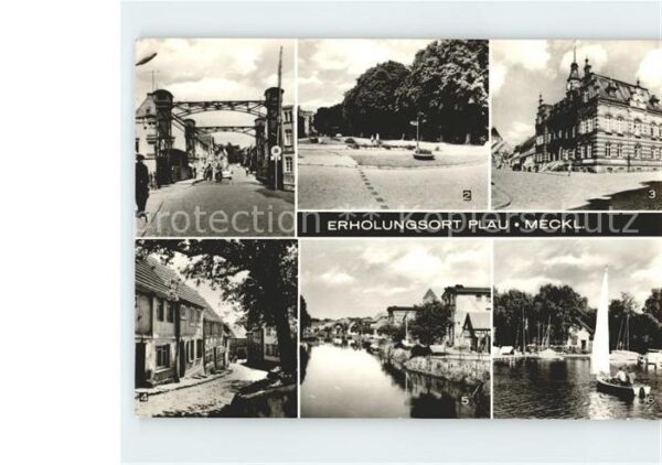 Plau See Zugbrücke Burgplatz Rathaus Marktplatz