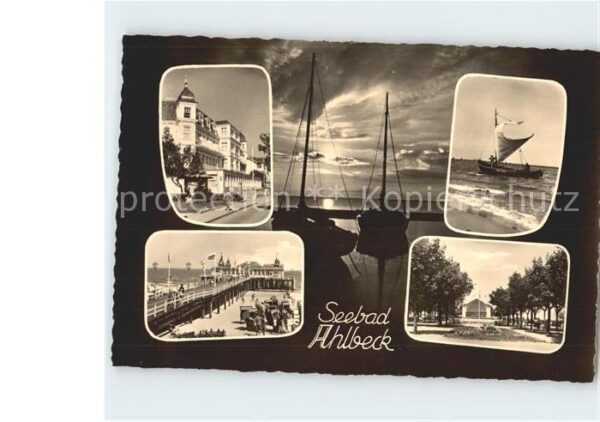 Ahlbeck Ostseebad Segelboot Strand Konzertbühne