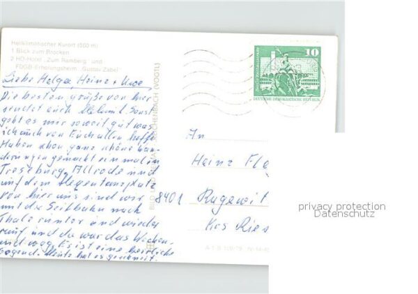 Friedrichsbrunn Harz Brocken HO Hotel Zum Ramberg FDGB Erhol – Bild 2
