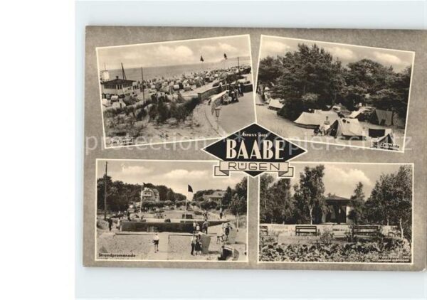 Baabe Ostseebad Ruegen Strand Zeltplatz Musikpavillon Strandpr