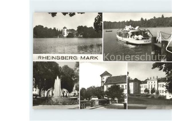 Rheinsberg Mark Springbrunnen Schiff Prebelow