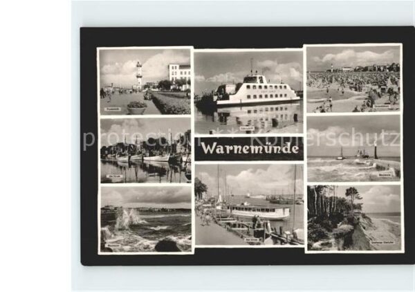 Warnemuende Ostseebad Promenade Fährschiff Strandleben Westmo