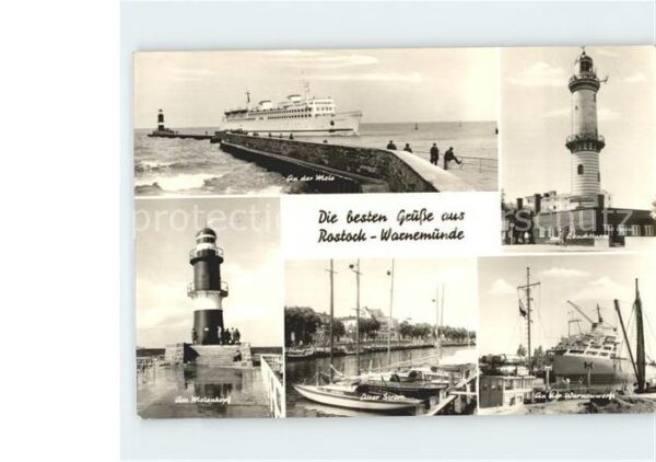 Rostock-Warnemuende An der Mole Leuchtturm Warnowwerk Alter