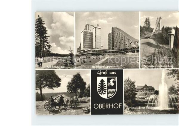Oberhof Thueringen Rennsteig Interhotel Panorama Schanze H