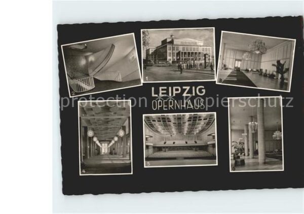 Leipzig Opernhaus Karl Marx Platz Aufgang Goldw