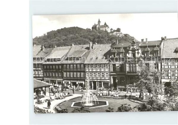 Wernigerode Harz Nicolaiplatz Brunnen Burg