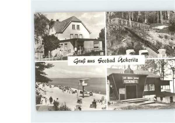 Ueckeritz Usedom Ratscafe Aufgang vom Strand Strandleben