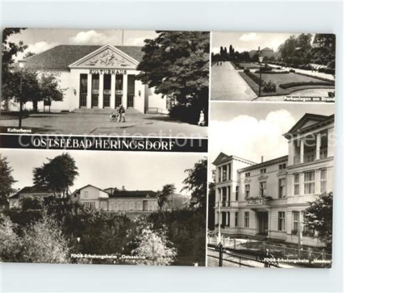 Heringsdorf Ostseebad Usedom Kulturhaus Parkanlagen Strand FDGB Erho