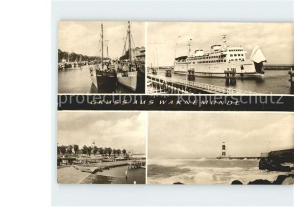 Warnemuende Ostseebad Dampfer Luchtturm Hafen