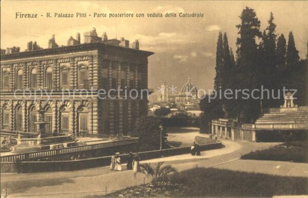 Firenze Florenz R Palazzo Pitti Parte posteriore con ve