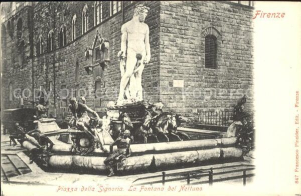 Firenze Florenz Piazza della Signoria La Fontana del Ne