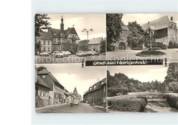Harzgerode Marktplatz Rathaus Schlossberg Stadtgar