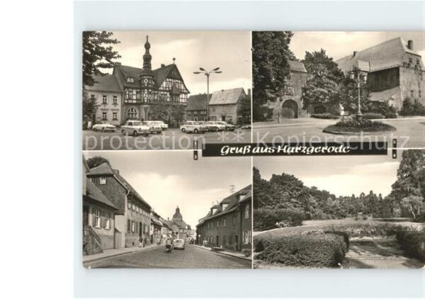 Harzgerode Marktplatz Rathaus Oberstrasse Schlossb