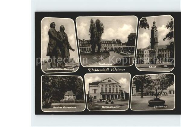 Weimar Thueringen Goethe Schiller Denkmal Goethehaus Schl