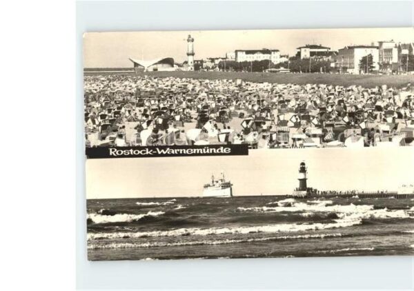 Rostock-Warnemuende Leuchtturm Gaststätte Teepott Fährschif