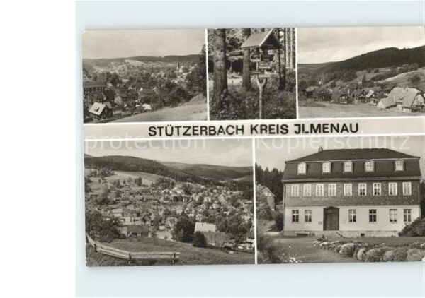 Stuetzerbach Wegweiser am Auerhahn Goethe Gedenkstät