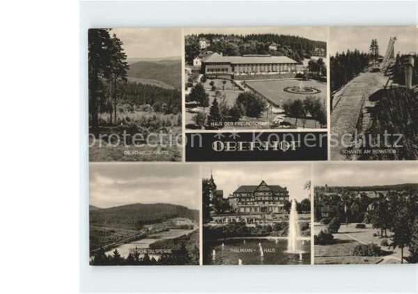Oberhof Thueringen Schanze Rennsteig Thälmann Haus Lütsche