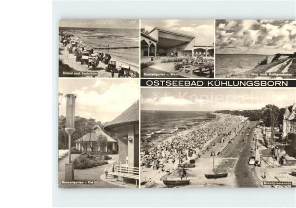 Kuehlungsborn Ostseebad Strand Seebrücke Promenade Weg nach Hei
