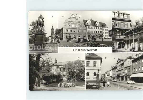 Weimar Thueringen Schloss Lucas Cranach Haus am Markt Kir