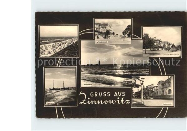 Zinnowitz Ostseebad Usedom Strand Promenade Fischerboote