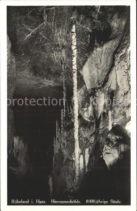 Ruebeland Harz Hermannshöhle 8000jährige Säule