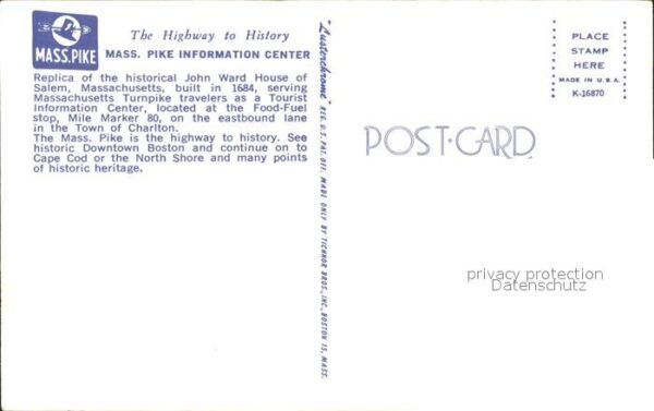 Salem Massachusetts Highway History Mass Pike Information C – Bild 2
