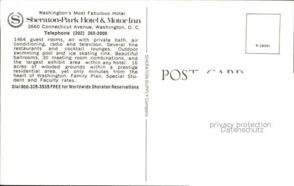 Washington DC Sheraton Park Hotel Motor Inn – Bild 2