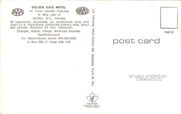 Golden British Columbia Golden Gate Motel – Bild 2