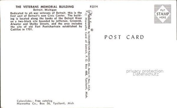 Detroit Michigan Veterans Memorial Building – Bild 2