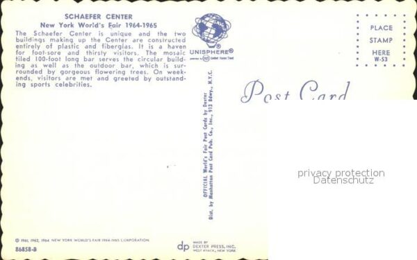 New York City Schaefer Center Worlds Fair – Bild 2