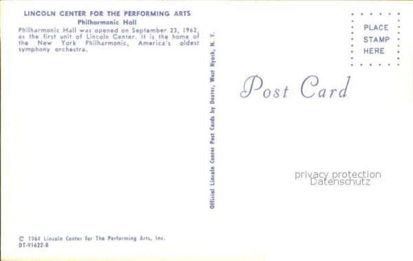 New York City Lincoln Center Performing Arts Philharm – Bild 2