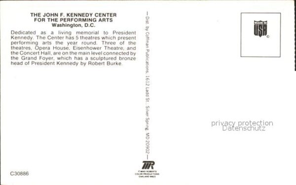 Washington DC John F Kennedy Center Performing Arts – Bild 2