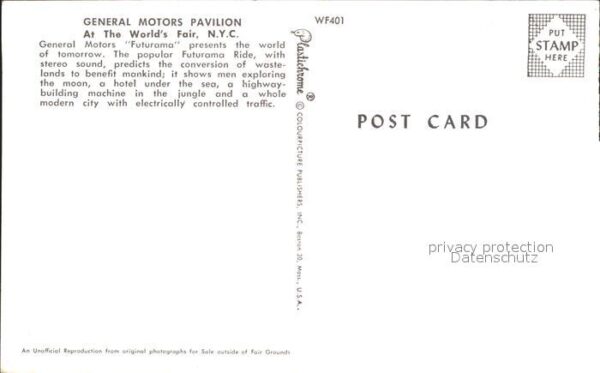 New York City General Motors Pavilion Worlds Fair – Bild 2