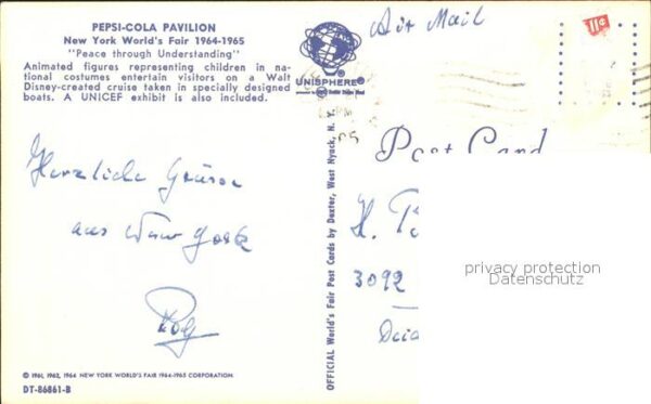 New York City Pepsi Cola Pavilion Worlds Fair – Bild 2