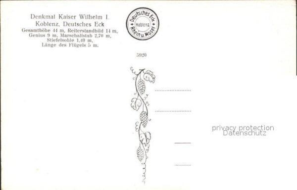 Koblenz Rhein Denkmal Kaiser Wilhelm I Dampfer – Bild 2