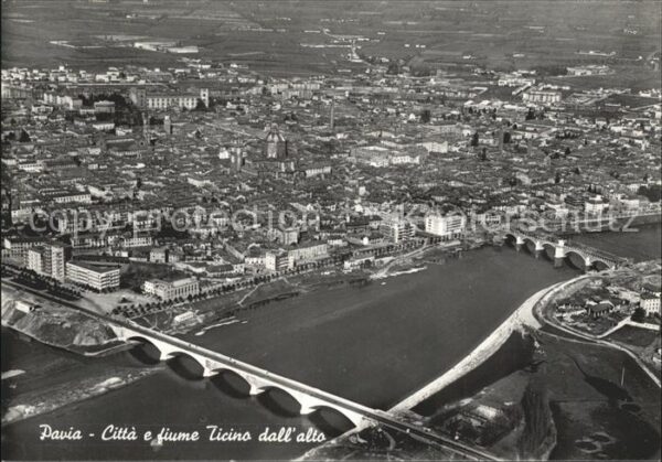 Pavia Citta fiume Ticino dall alto