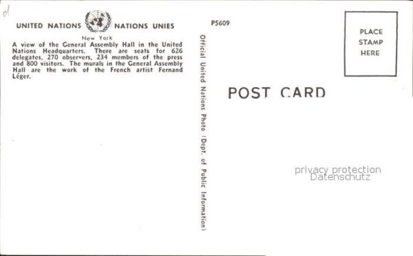 New York City United Nations General Assembly Hall – Bild 2