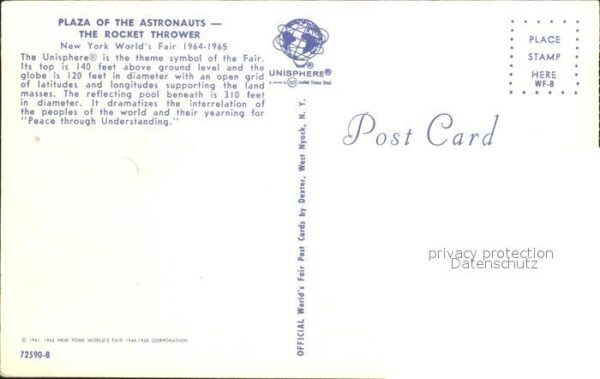 New York City Worlds Fair Plaza of the Astronauts – Bild 2