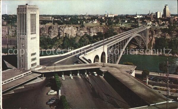 Niagara Falls Ontario Singing Tower and Rainbow Bridge