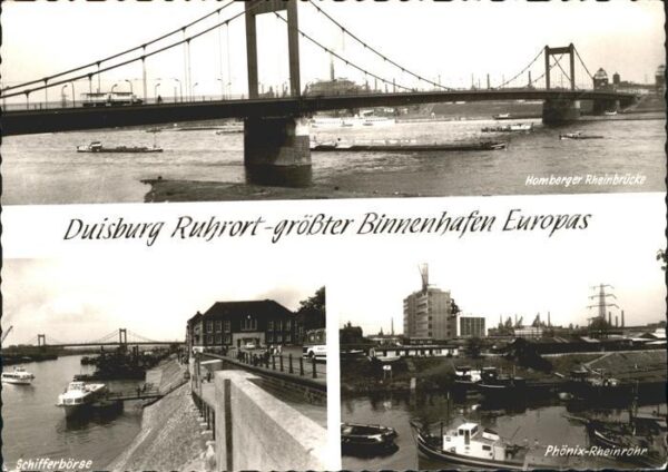 Duisburg Ruhr Binnenhafen Homberger Rheinbrücke Phöni