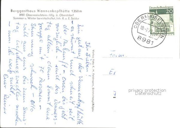 Obermaiselstein Gasthaus Wannenkopfhütte – Bild 2